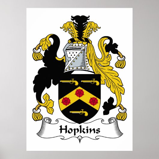 Hopkins Family Crest Poster (Voorkant)
