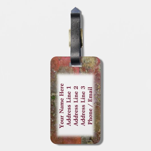 Hopkins Roos Nudibranch Bagagelabel (Achterkant verticaal)