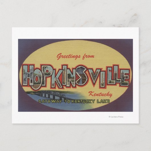 Hopkinsville, Kentucky - Grote letterscènes Briefkaart (Voorkant)