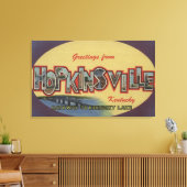 Hopkinsville, Kentucky - Grote letterscènes Canvas Afdruk (Insitu (Woonkamer))