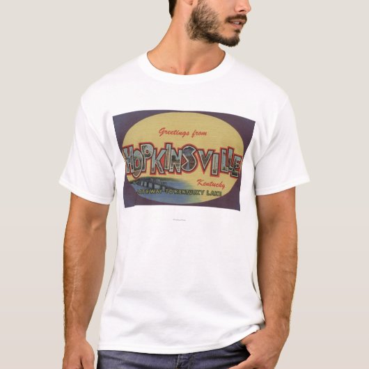 Hopkinsville, Kentucky - Grote lettertjes T-shirt (Voorkant)