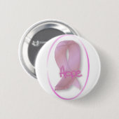 hopknop voor roze lint ronde button 5,7 cm (Voorkant /achterkant)