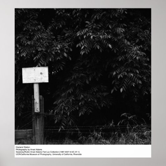 Hopland Station door Ansel Adams Poster (Voorkant)