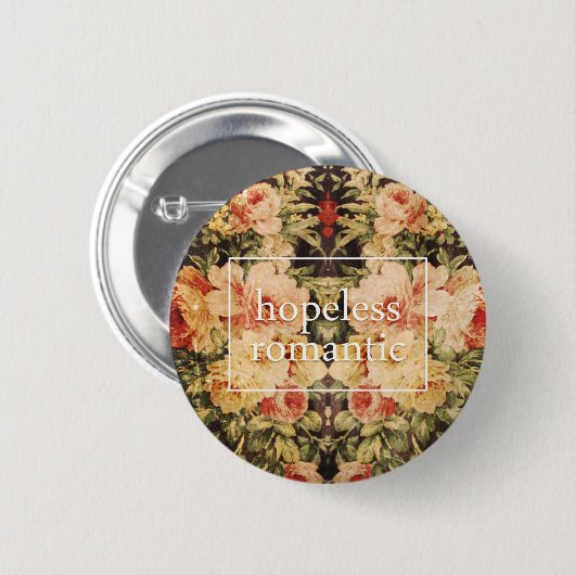 Hopless Romantic Ronde Button 5,7 Cm (Voorkant /achterkant)