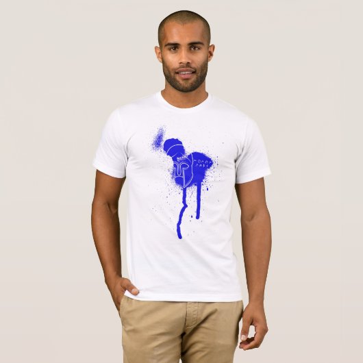 hoplite meloen blauw t-shirt (Voorkant volledig)
