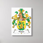 Hoppe Family Crest Canvas Afdruk (Voorkant)