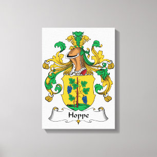 Hoppe Family Crest Canvas Afdruk