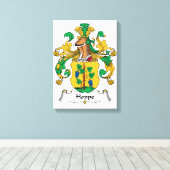 Hoppe Family Crest Canvas Afdruk (Insitu (Houten vloer))