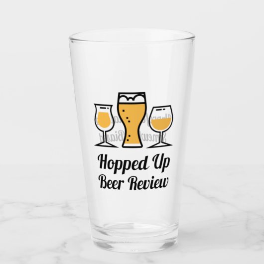 Hopped Up Beer Review - UASB Glas (Voorkant)
