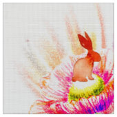Hoppen door Bloemen Stof (Close Up)