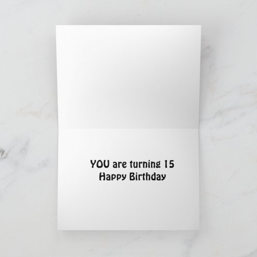 HOPPEN OM JE EEN GELUKKIGE * 14e * VERJAARDAG TE W Kaart (Binnen)