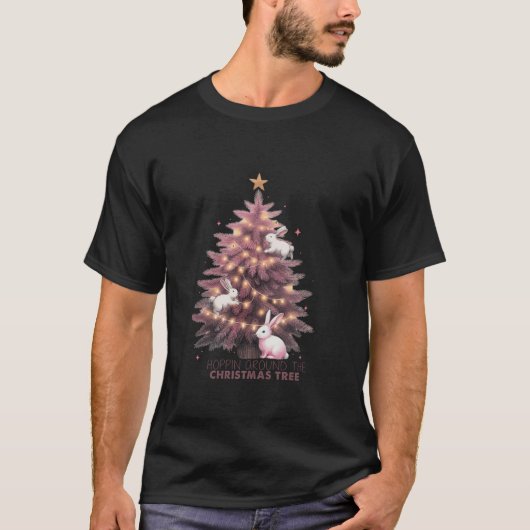 Hoppen rond de kerstboom Bunny Christmas G T-shirt (Voorkant)