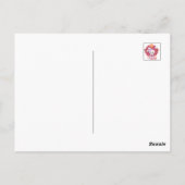 Hoppen voor geluk Maan Nieuwjaar Wish Briefkaart (Achterkant)