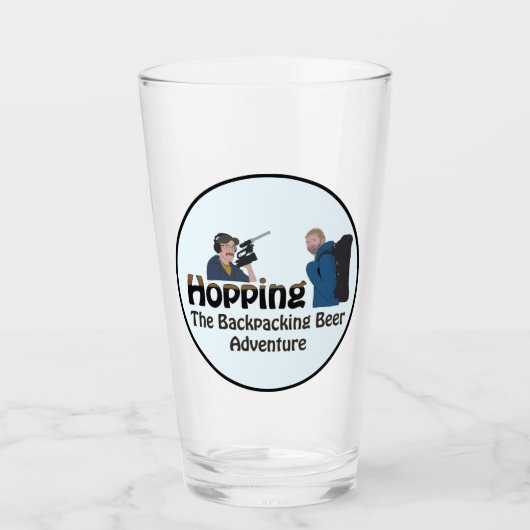hoppend bierglas glas (Voorkant)