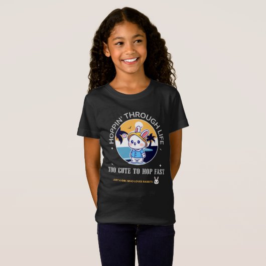 Hoppend door het leven t-shirt (Voorkant volledig)