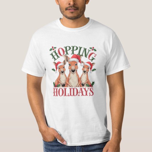 hoppende Feestdagen T-shirt (Voorkant)