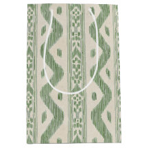 Hopper Green Ikat, Gevederde Streep