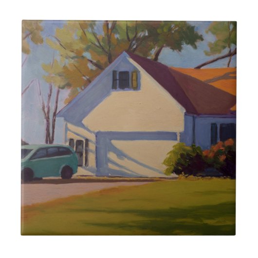 Hopperesque Schilderij van Missouri Thuis Tegeltje (Voorkant)