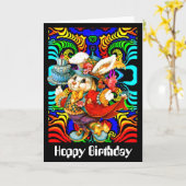 Hoppie Birthday Kaart (Gele Bloem)