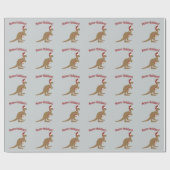Hoppie Feestdagen! kerstmis Kangaroo Cadeaupapier (Vlak)