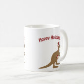 Hoppie Feestdagen! kerstmis Kangaroo Koffiemok (Voorkant rechts)