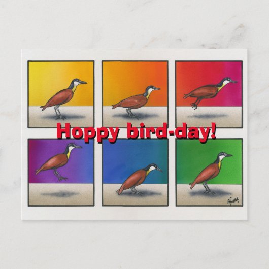 Hoppie vogeldag! briefkaart (Voorkant)