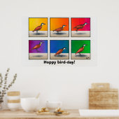 Hoppie vogeldag! poster (Keuken)