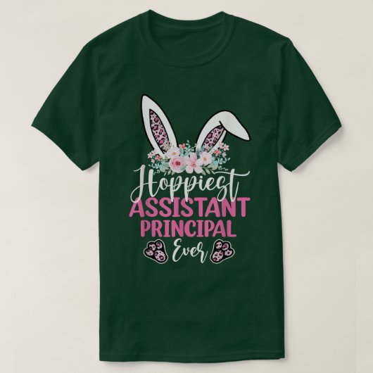 Hoppiest Assistant Principal Ever Leopard Bunny Ea T-shirt (Design voorkant)