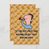 Hoppiest Dad Vaderdag Kaart Funny beer Dad (Voorkant / Achterkant)