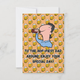 Hoppiest Dad Vaderdag Kaart Funny beer Dad