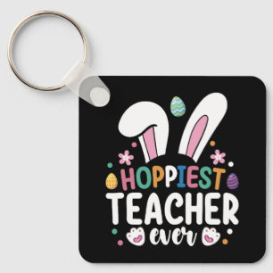 Hoppiest leraar ooit school paashaas eieren sleutelhanger