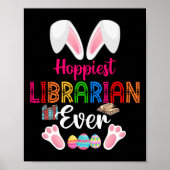 Hoppiest Librarian Ever Costume Bunny Easter Choco Poster (Voorkant)