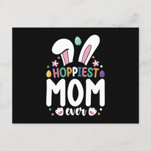 Hoppiest mam ooit familie paashaas eieren briefkaart