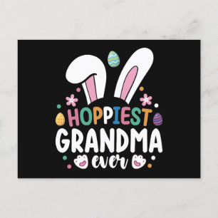 Hoppiest oma ooit moeder familie paashaas eieren briefkaart