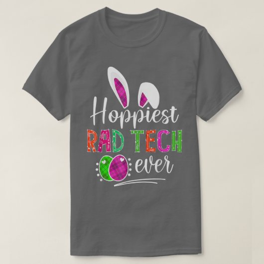 Hoppiest Rad Tech Ever Bunny Ears Buffalo Play Ea T-shirt (Design voorkant)