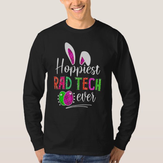 Hoppiest Rad Tech Ever Bunny Ears Buffalo Play Ea T-shirt (Voorkant)
