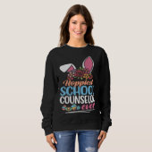 Hoppiest School Counselor Ever Bunny Ear Red Plaid Trui (Voorkant volledig)