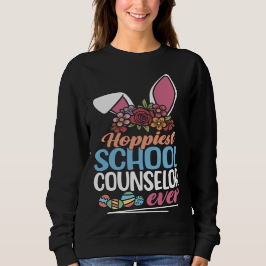 Hoppiest School Counselor Ever Bunny Ear Red Plaid Trui (Voorkant)