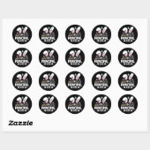 Hoppiest schoolhoofd ooit paashaas eieren ronde sticker (Vel)