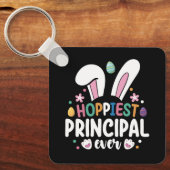 Hoppiest schoolhoofd ooit paashaas eieren sleutelhanger (Voorkant)