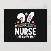 Hoppiest verpleegster ooit paashaas eieren briefkaart (Voorkant)