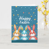 Hoppig Pasen Kaart (Gele Bloem)