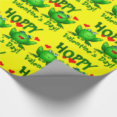 Hoppige Valentijnse Cartoon Kikkerschroot Cadeaupapier (Hoek)