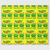 Hoppige Valentijnskaart Kikker Cadeaupapier (Vlak)