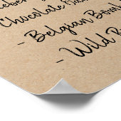 Hoppily Ever After Biermenu Trouwfeest Bruidsfeest Poster (Hoek)