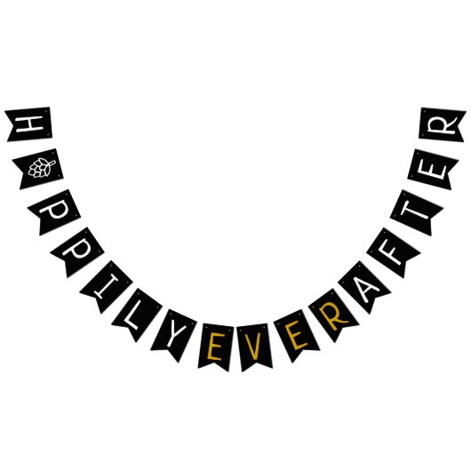 Hoppily Ever After Co-Ed Wedding Vrijgezellenfeest Vlaggetjes (Alle)