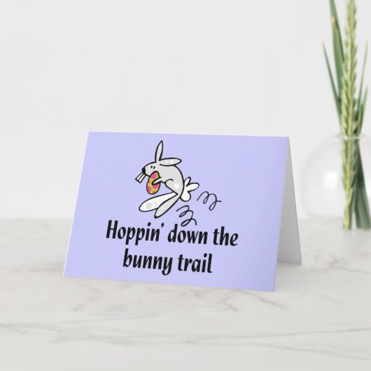 Hoppin' Down The Bunny Trail Feestdagen Kaart (Voorkant)
