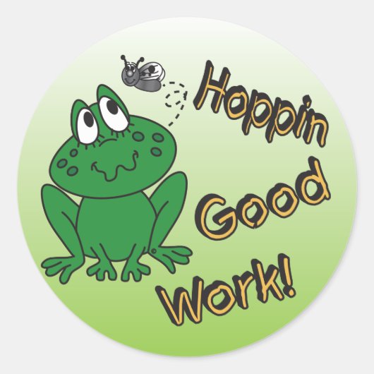 Hoppin Good Work Ronde Sticker (Voorkant)