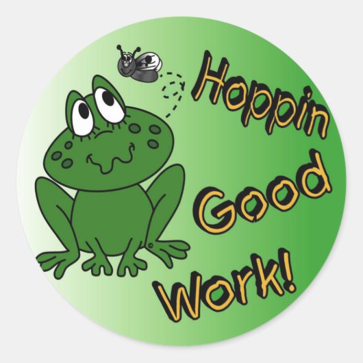 Hoppin Good Work Ronde Sticker (Voorkant)
