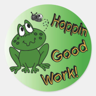 Hoppin Good Work Ronde Sticker